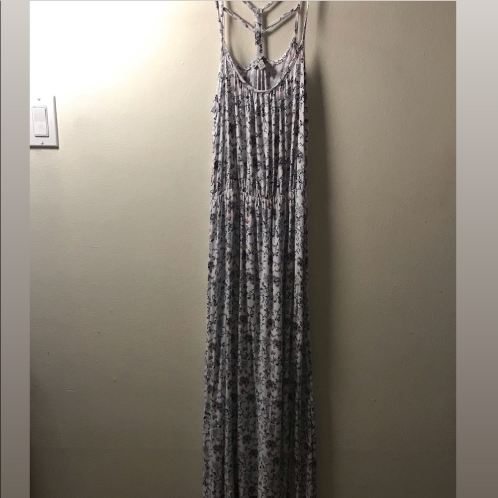 Floral w/elephant Accented Maxi Dress